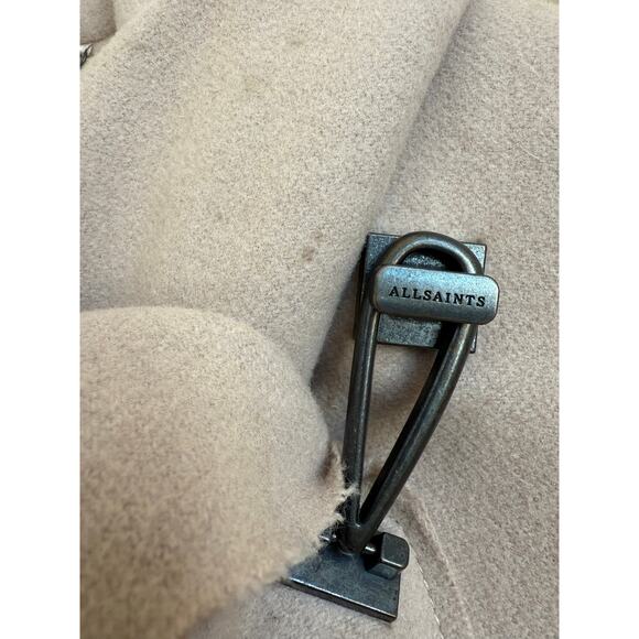 ALLSAINTS City Monument Coat in Taupe Size 0 $599 retail wool asymmetrical - Picture 5 of 11